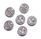 30 Antique Silver Saint Benedict Evil Protection Medal Rosary Beads For Diy B   