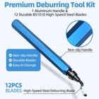 Wgsajlo 13-piece Deburring Tool For 3d Printing  12 M2 Hss Blades   Aluminum   