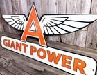 Tydol Flying A Gasoline Large 23  Embossed Metal Steel Sign Vintage Garage New