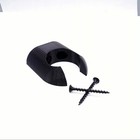 Baseball Bat Display Holder Bracket - Vertical Wall Mounted Hanger - Black