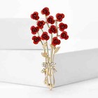 Red Rose-flower Brooches Fashion Party Pin Bouquet Women Unisex Mother s Daygift