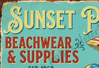 Vintage Advertising Sign Print Beachwear Store Retro 1950s  5  X 7  Accent Print