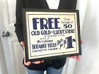 Antique Vtg General Store Lucky Strike Tobacco Sign Feed Seed Cigar Cigarette