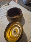 Pozzoni s Complexion Powder 1890s Brass With Lid Embossed Floral Design Antique
