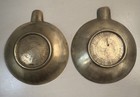Vintage Pair Brass Engraved Floral Ashtrays Trinket Dish Etched Made In China