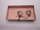 Vtg Tiny Tot Treasure In Sterling By Webster  Engrave Silver Baby Bib Clip W box