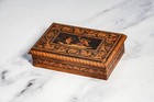 Exceptional Antique Grand Tour Marquetry Wood Box Italian Inlaid Victorian Decor