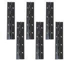 Hordion 6pcs 8 Inch Piano Hinge Heavy Duty  Hinge 0 04  Thickness  Black