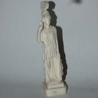 Vintage Greek Athena Goddess Statue Alabaster Style Figurine Athina