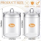 Set Of 4 Plastic Sundry Jars With Lid Medical Sundry Jars Unlabeled Clear