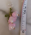 Cell Phone Dust Plug Pink Flowers With Pearls Dangle