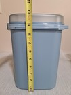 Vtg 4pc Set Tupperware Modular Mates Blue W hinged Tops Container Canister    