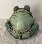 Toad Frog Teacher Resin Figurine Statue Green