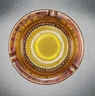 Rare Vintage Ancre Biere D alsace Brown Glass Ashtray Beer Made In Italy