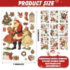  9 Sheet Christmas Window Clings Window Stickers Christmas Decorations Vintage