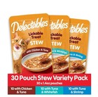 Hartz Delectables Stew Lickable Wet Cat Treats Variety Pack  30 Count