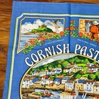 Richlin Rl-488 Made In Uk Cotton Mount s Bay Blue Cornish Pasties Nos Tea Towel
