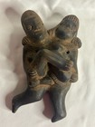 Vintage Pre-columbian Style Erotic Whistling Vessel Clay Ocarina Pottery Peru