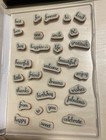 Stampin Up    fabulous Phrases   120501 Rubber Stamps Set Of 30  Celebratory Words