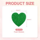 1 x1  Heart Foam Stickers  120pcs Eva Glitters Foam Shape Sticker  Green