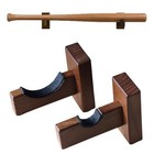 Baseball Bat Display Case  Wall Mount Bat Holder Hanger  Solid Ash Tree Handm   
