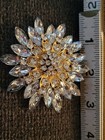 Stunningly Gorgeous Large Full Bloom Flower Floral Brooch Ca Usa E210-1