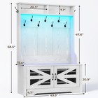 Hall Tree With Bench And Shoe Storage  5-in-1 Entryway Bench With Coat Rack