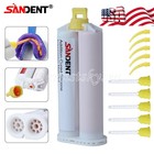 Dental Silicone Impression Material Fast 50ml Cartridge Light Body Mixers Tips
