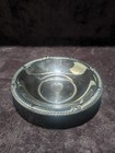 Silverplate Round Bowl With Rope Edge Decorative Rim  Approx 7 In