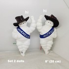 Set 2x8 bibendum Michelin Man Collectible Doll led hat Ads Tire Decor Welcome Hi