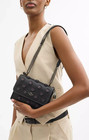 Nwt Coach Mini Klare Crossbody Bag With Floral Applique Cak00 In Black Leather