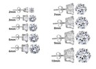 Any Color 925 Sterling Silver Birthstone Round Simulated Womens Stud Earrings