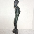 Vintage Hand Carved Ebony Wood African Tribal Art Statue Figurine