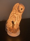 Vintage Owl Night Light Japan Collectible Ceramic Corded Lamp