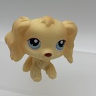 Littlest Pet Shop  91 Blonde Cocker Spaniel Dog Blue Eyes Authentic Guc