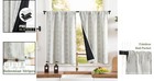 Elegant 36in Bohemian Blackout Kitchen Curtains - Room Darkening 2 Panel Set