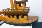 Handcrafted Wooden Paddle Wheel Steam Boat Ship Toy Replica Model 13  Long