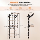 Swedish Ladder Wall Gym Wooden Wall-mounted Stall Bars With Pull Up Dip Bars