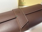 Luxury Brown Leather Watch Roll Travel Case 3 Slot Storage Pouch Collector Gift