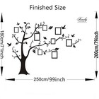 Family Tree Wall Sticker Decal Large Vinyl Photo Picture Frame Removable Bedroom