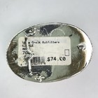 Western Initial E Cowboy Cowgirl Belt Buckle Sterling Silver Plated