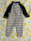 Swimzip Baby Uv Sun Suit 6-9m Yellow white blue Striped Long Sleeve Zip