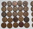 Lincoln Wheat Pennies Circulated Roll  50 Coins  Cent Mixed Lot
