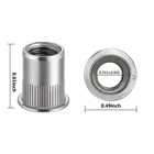 Wensilon Rivet Nut 1 4 -20unc 100pcs Stainless Steel 304 1 4-20  Silver