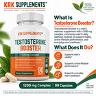 Testosterone Booster For Men 90 Capsules Tribulus Chrysin Muscle Energy