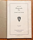 Deluxe Plymouth Six Instruction Book 2nd Edition June 1933 Plymouth Motor Corp