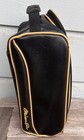 Mizuno Pro Baseball Softball Spike Shoe Bag Black gold Zipper Handle Travel
