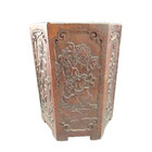 China literary Collectibles old Wood rare Baihua Figure  Brush Pot L238