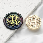 Flower Initial Alphabet B Wax Seal Stamp   Eucalyptus Love Sealing Stamp With Wa