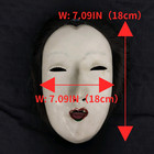 Japanese Antique Paper Kagura Mask  machimusume  Young Women s Face Noh Mask